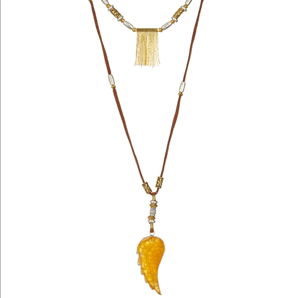 Elise M Taj Mahal Double layer Agate necklace